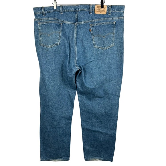 VTG 90s Levi's 540 Relaxed Fit Brown Tab High Rise Jeans Men's W:46 I:30 - Picture 7 of 12